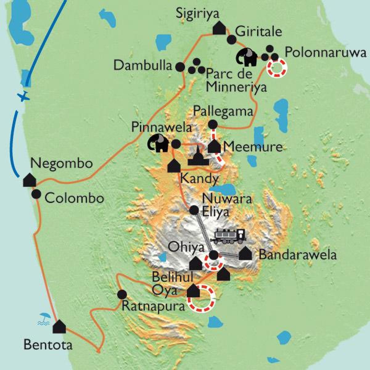 سریلانکا نقشه sigiriya