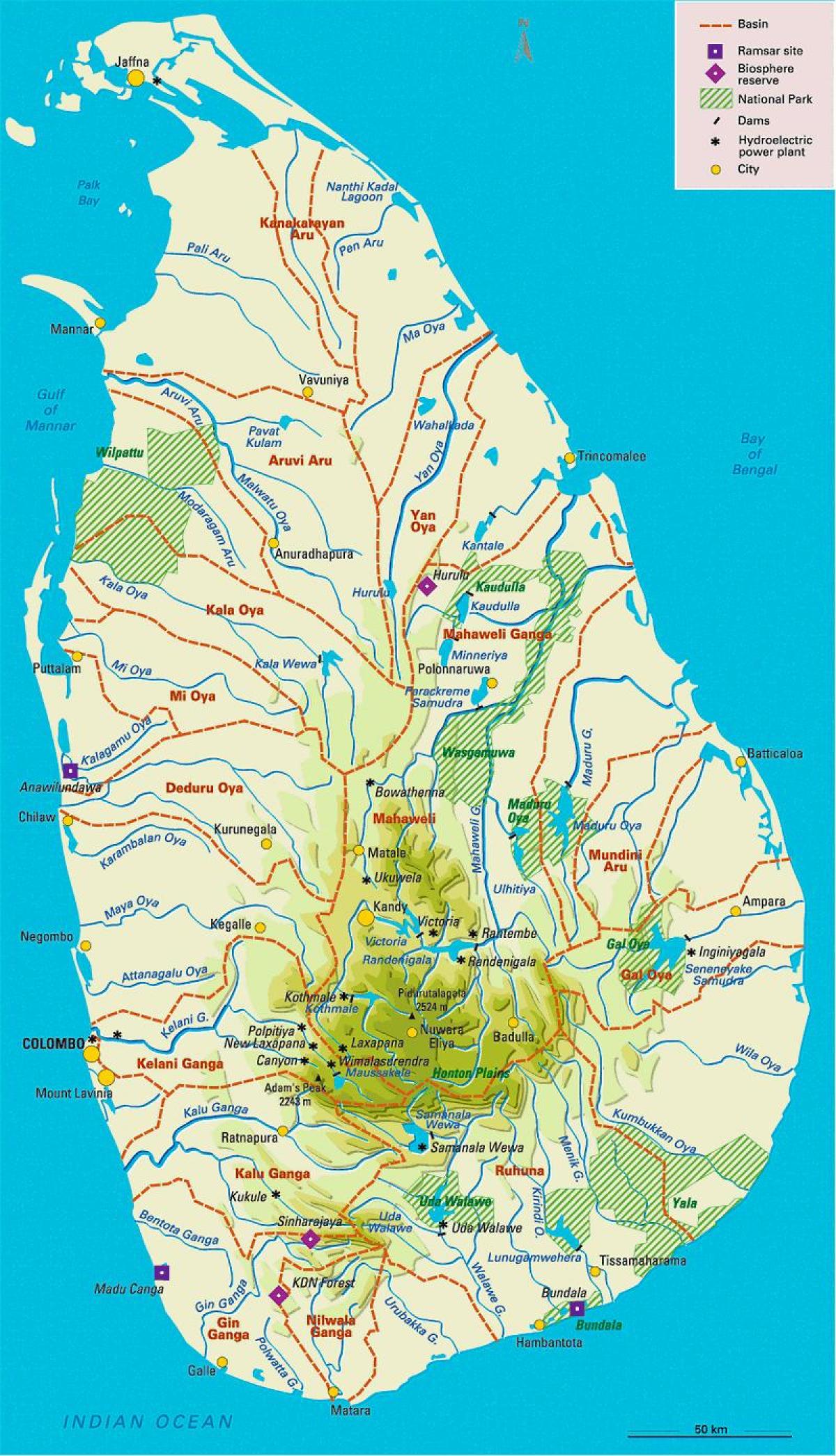 سری لنکایی, نقشه رودخانه در تامیل