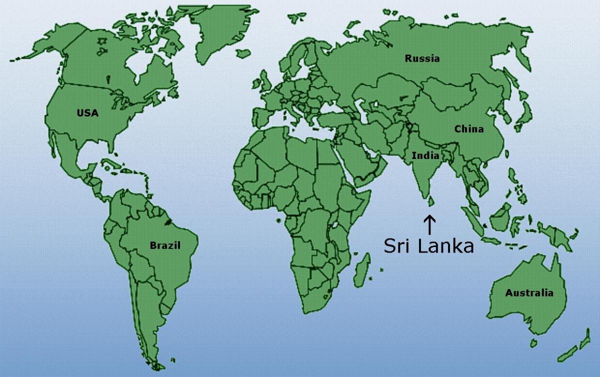 نقشه جهان نشان سریلانکا