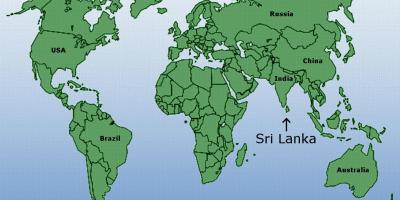 نقشه جهان نشان سریلانکا