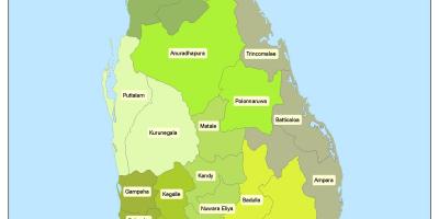 منطقه در سریلانکا نقشه
