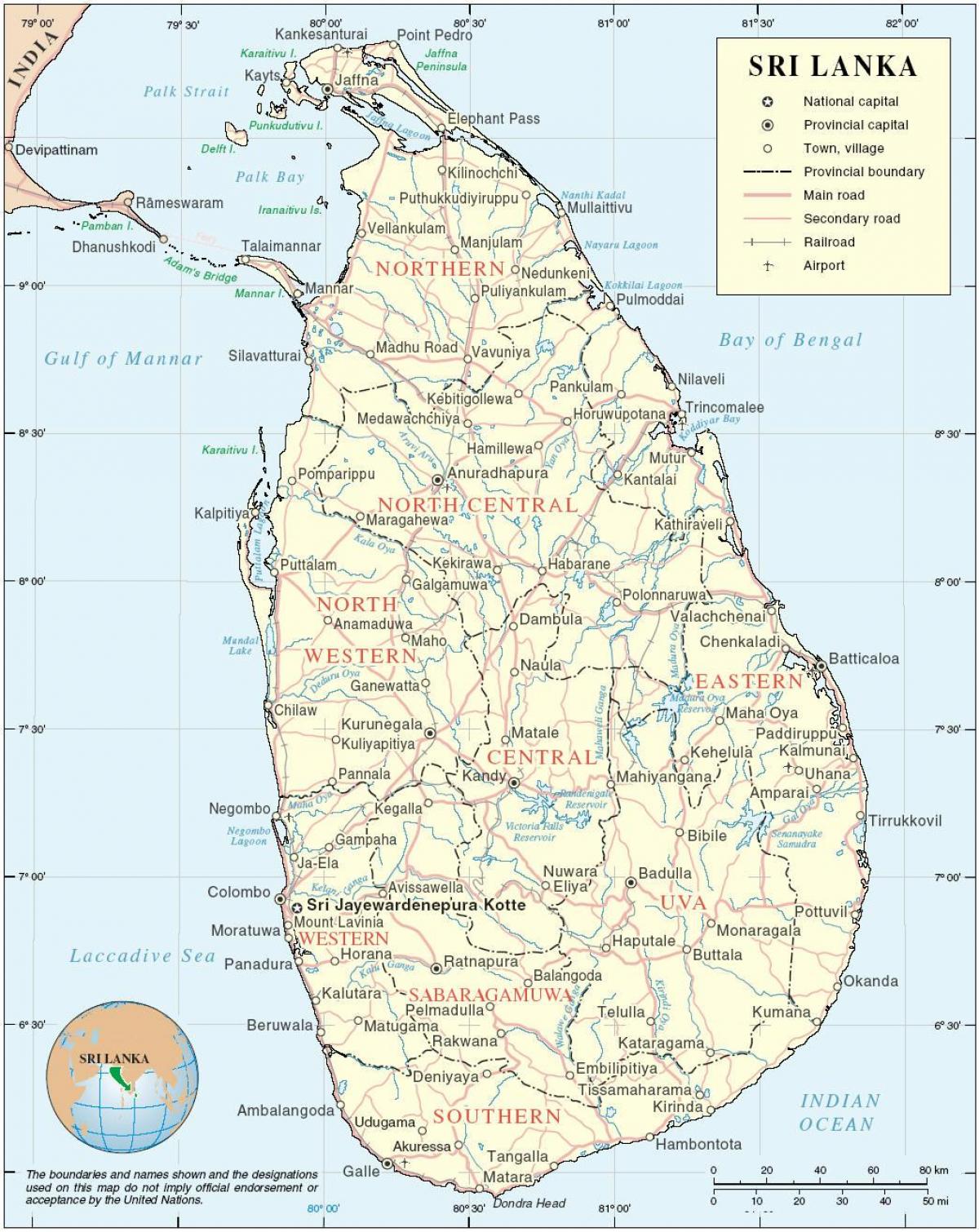 سریلانکا نقشه hd