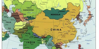 سریلانکا نقشه در آسیا