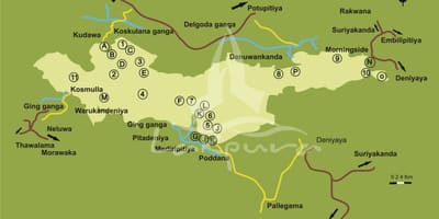 نقشه sinharaja سریلانکا
